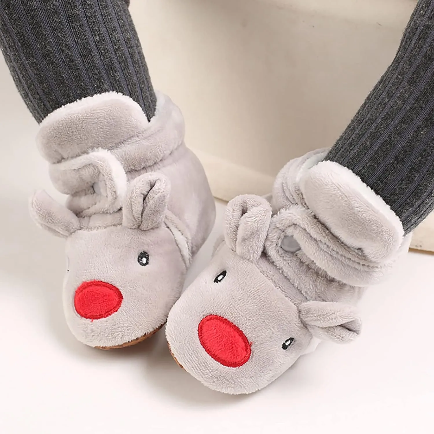 Walking Shoes Christmas Baby Cotton Boots Warm Cotton Shoes Soft Comfortable Infant Toddler Warming Soft Sole Sneakers