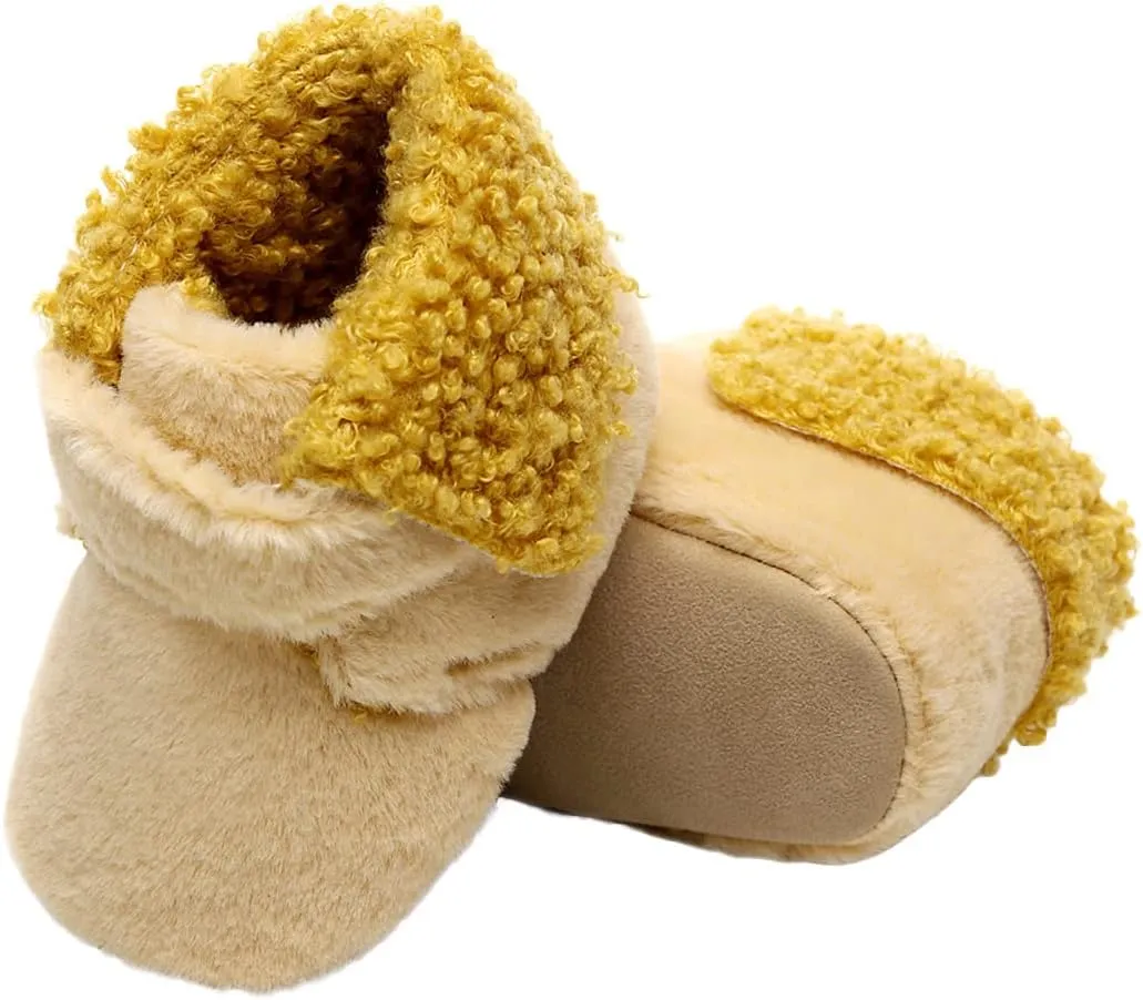 Walking Shoes Soft Girls Boys First Infant Warm Plush Cotton Boots Baby Snow Shoes Baby Shoes Soft Sole Sneakers
