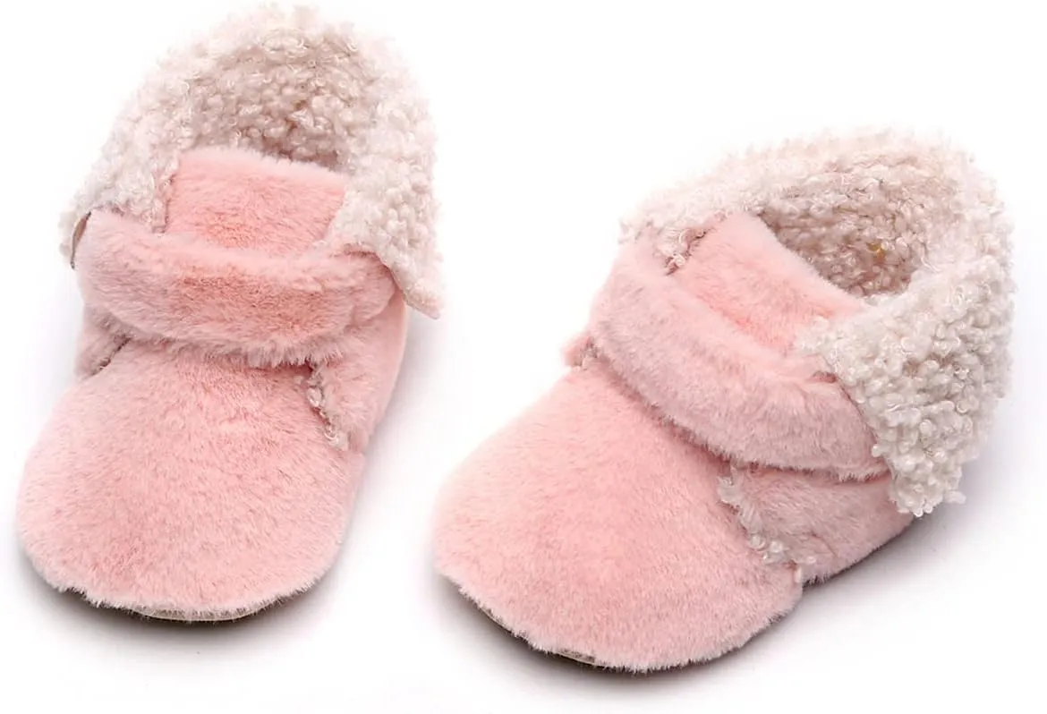 Walking Shoes Soft Girls Boys First Infant Warm Plush Cotton Boots Baby Snow Shoes Baby Shoes Soft Sole Sneakers