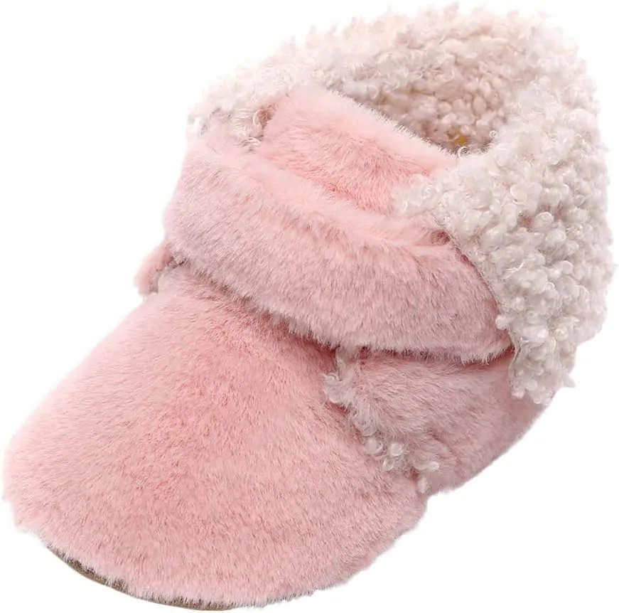 Walking Shoes Soft Girls Boys First Infant Warm Plush Cotton Boots Baby Snow Shoes Baby Shoes Soft Sole Sneakers