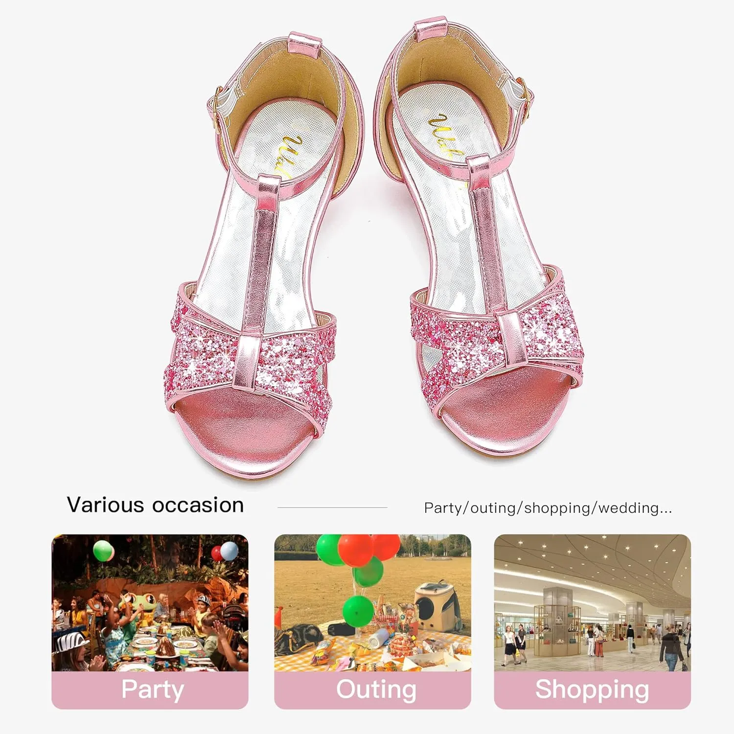 Walofou Toddler Little Kid Big Kid Sandals for Girls