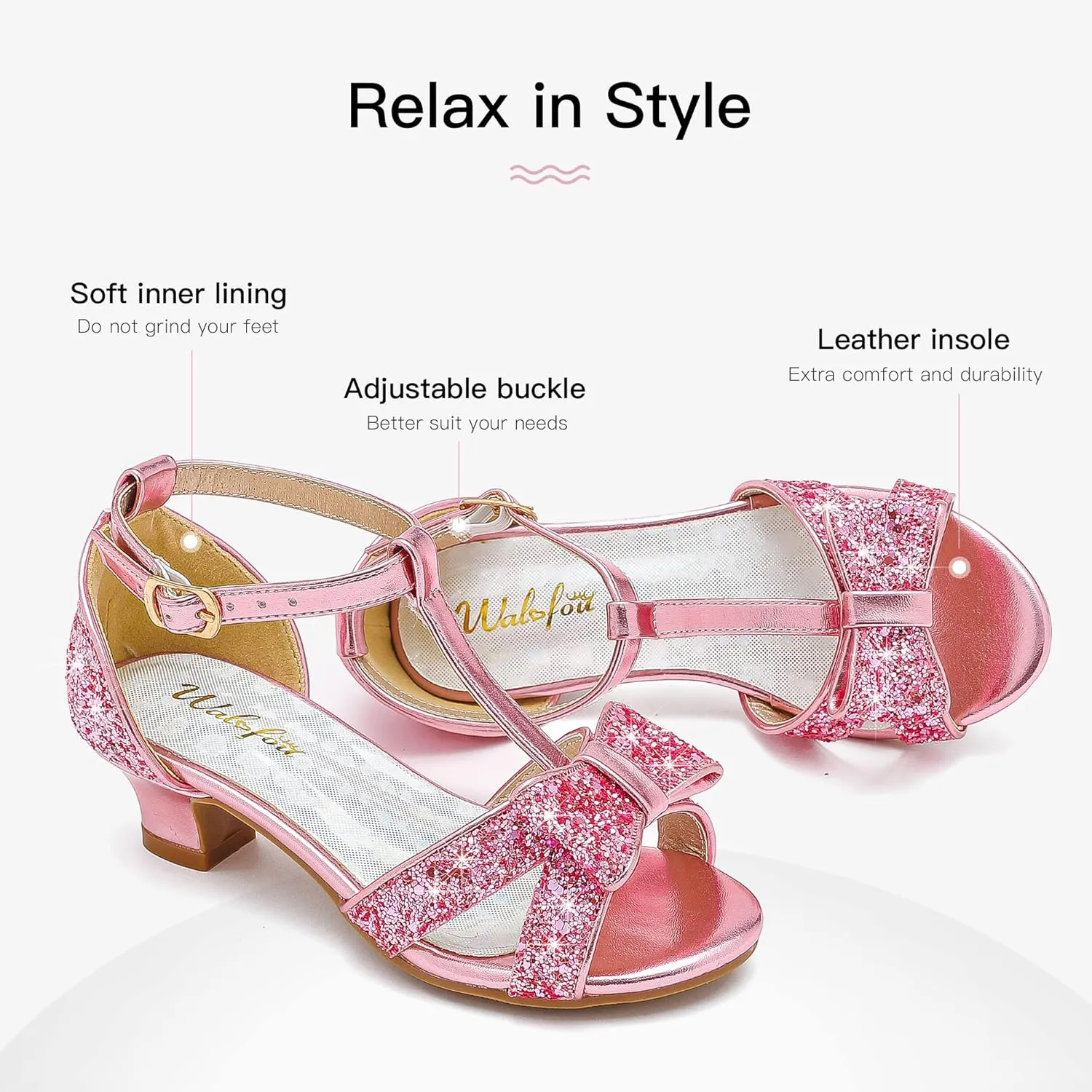 Walofou Toddler Little Kid Big Kid Sandals for Girls