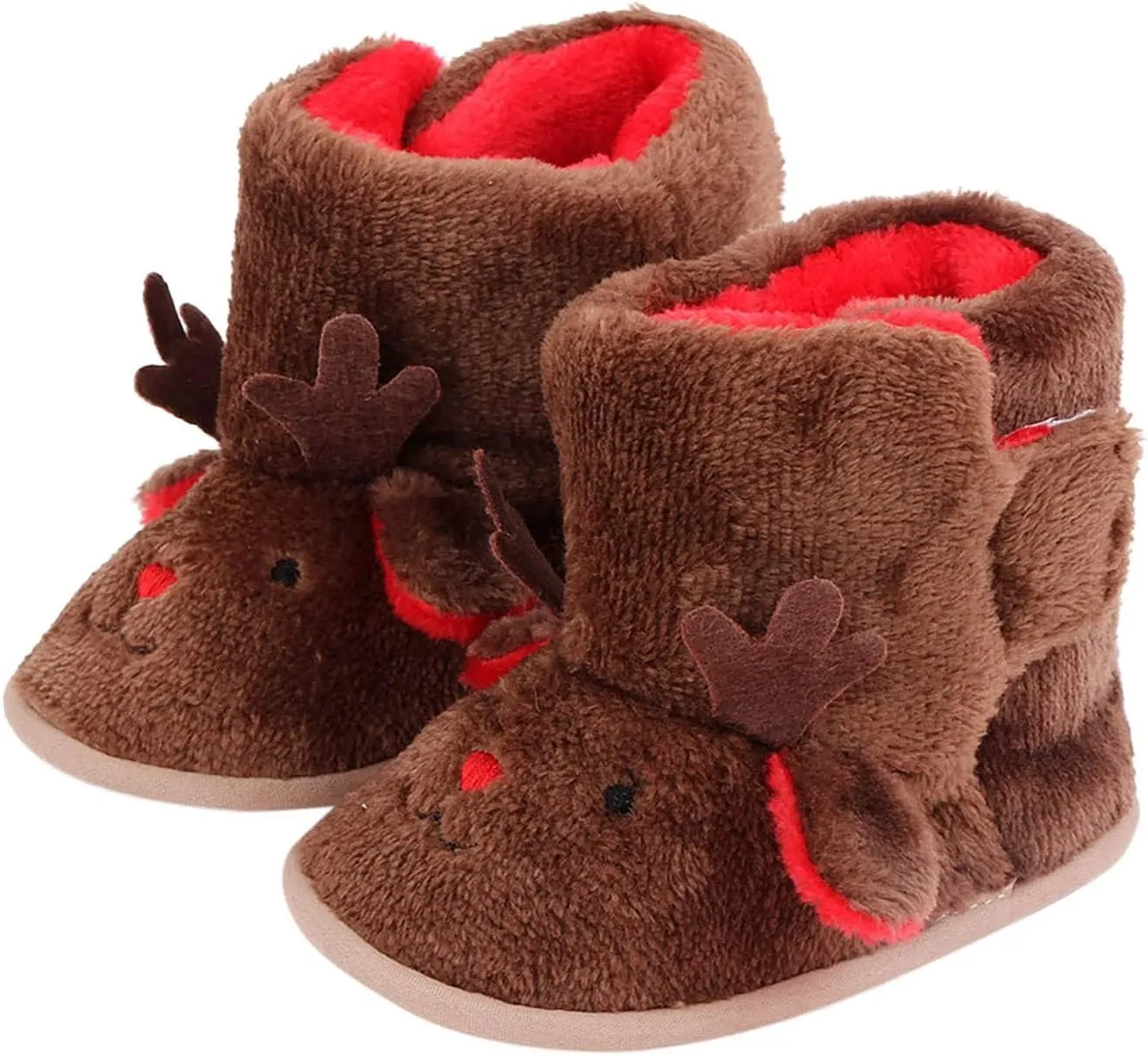 Warm Winter Baby Shoes Cartoon Deer Shape Christmas Baby Shoes Baby Soft Sole Toddler Shoes Newborn Gowns for Girls