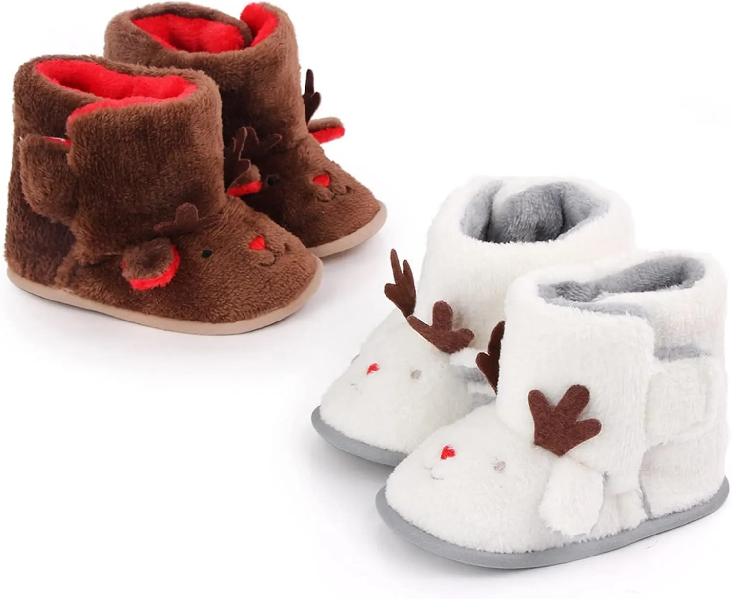 Warm Winter Baby Shoes Cartoon Deer Shape Christmas Baby Shoes Baby Soft Sole Toddler Shoes Newborn Gowns for Girls