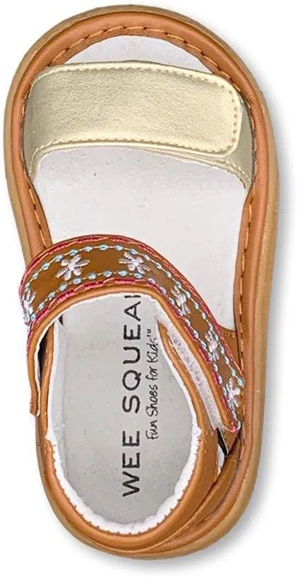 Wee Squeak Toddler Squeaky Sandals with Removable Squeaker in Fun Styles & Colors for Boys and Girls