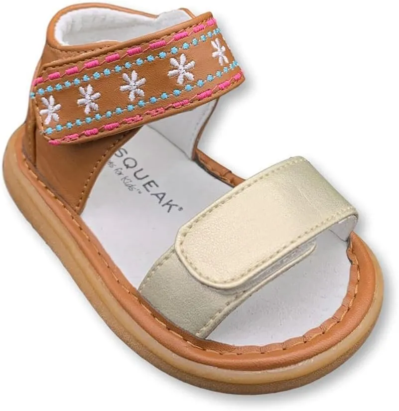 Wee Squeak Toddler Squeaky Sandals with Removable Squeaker in Fun Styles & Colors for Boys and Girls