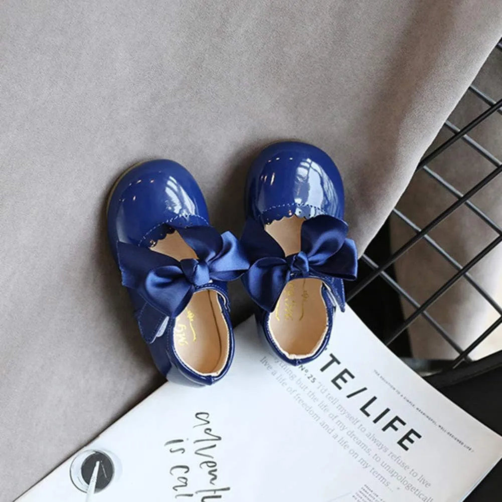 YIBLBOX Girl's Shoes Ballet Flats Ballerina Mary Jane Princess Wedding Dress Shoes with Bow for Daily