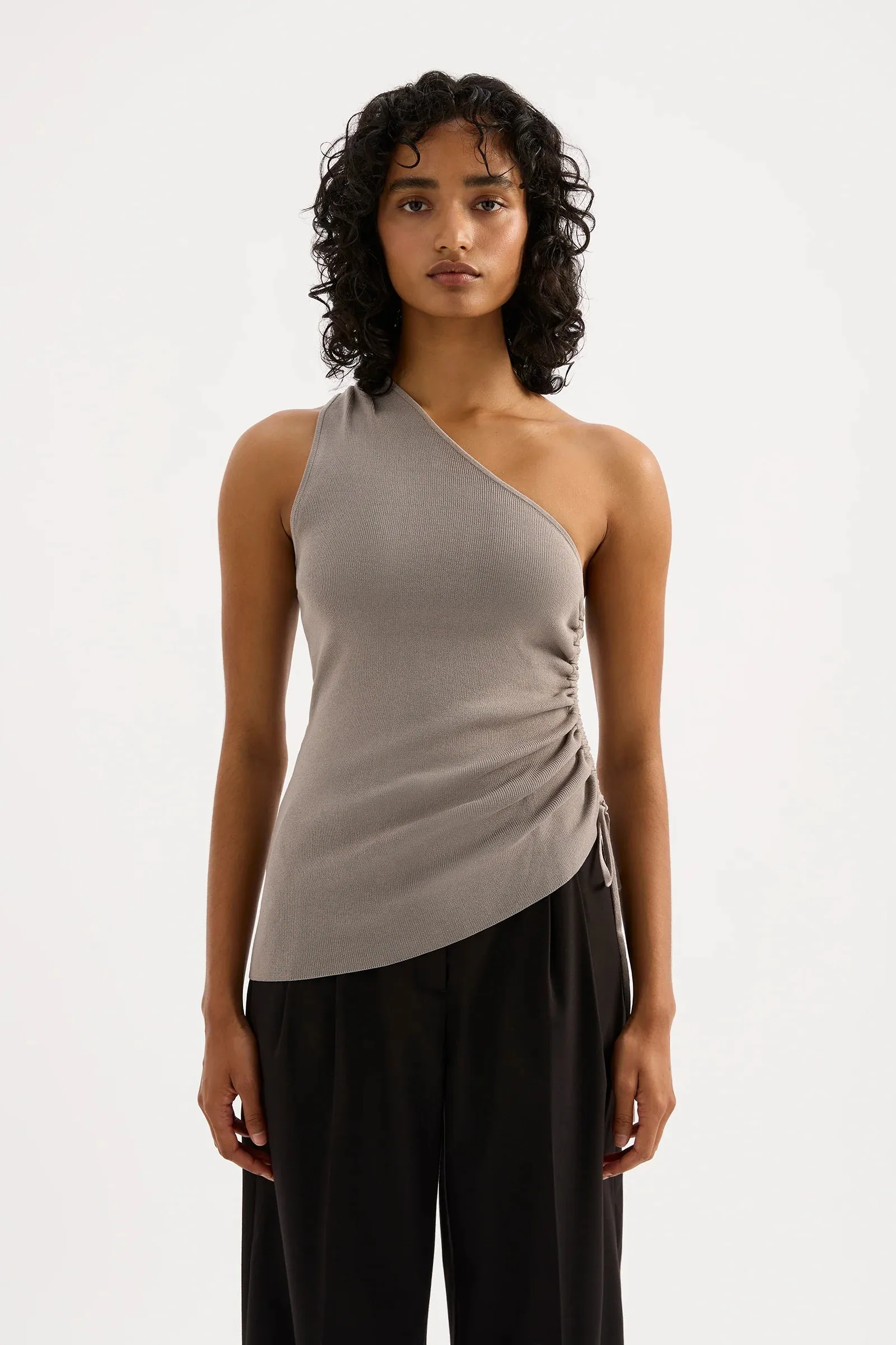 Yumi Knit Top Pewter